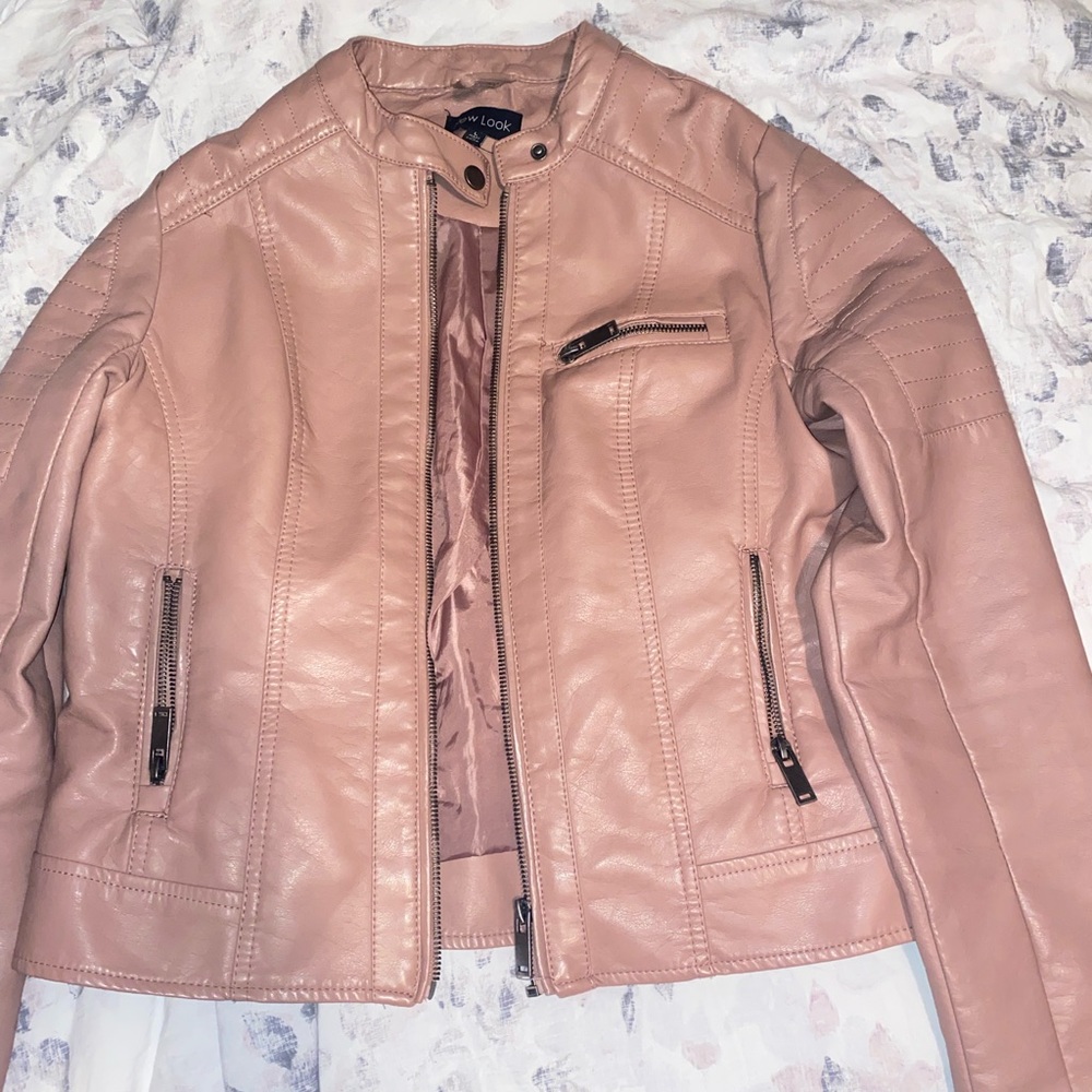 Pink leather jacket